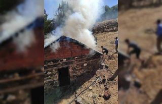 Bingöl’de ahır yangını