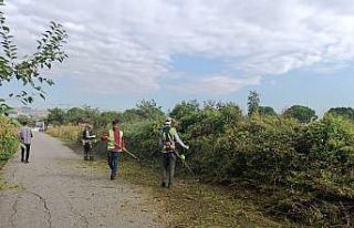 Bisiklet yollarında temizlik