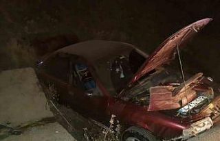 Boş araziye uçtu: 1 yaralı