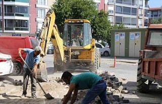 Burhaniye Belediyesi Fen İşleri Müdürlüğü ekipleri...