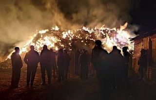 Çankırı’da 6 bin saman balyası küle döndü