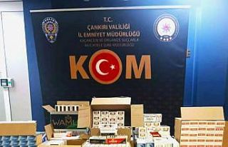 Çankırı’da binlerce kaçak makaron ele geçirildi