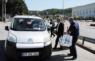 Çorum’da sürücülere ahilik leblebisi ikram edildi