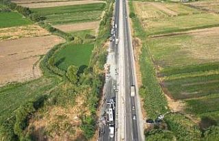 Denizli’de 6 kişinin öldüğü kaza havadan görüntülendi