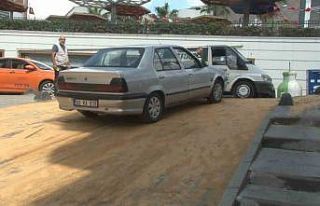 Dönerci sahibi içeri sızan yağları caddeye boşaltınca...