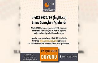e-YDS 2023/10 sonuçları açıklandı