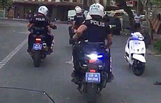 Edremit’te polislerin motosikletliyi kovalamacasında...