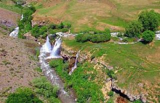 Erzincan’da Konarlı Şelalesi doğal güzelliğiyle...