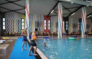 Erzurum’da çocukların aqua park eğlencesi