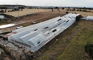 Ezine’de sağanak yağışla birlikte bin 150 dekar...