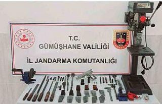 Gümüşhane’de kaçak silah atölyesine baskın:...