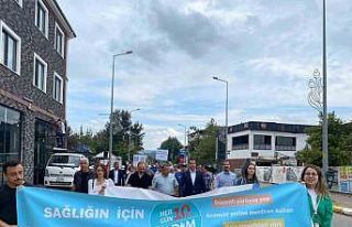 Halk sağlığı için yürüyüş düzenlendi