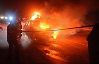 Hatay’da araç yangını söndürüldü