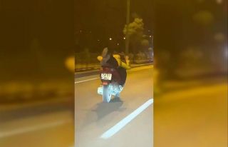 İki motosikletinin canlarını hiçe saydıkları...