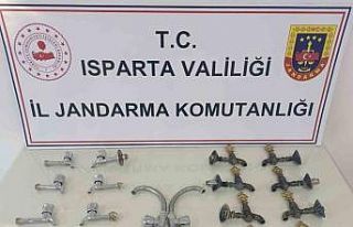 Isparta’da musluk hırsızı tutuklandı