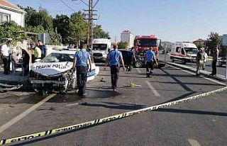 Karaman’da polis aracı ile yabancı plakalı otomobil...