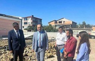 Kaymakam yapımı devam eden binaları inceledi