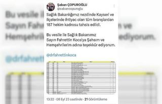 Kayseri’ye ‘doktor’ müjdesi
