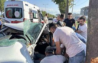 Kontrolden çıkan otomobil ağaca çarptı: 1’ağır...