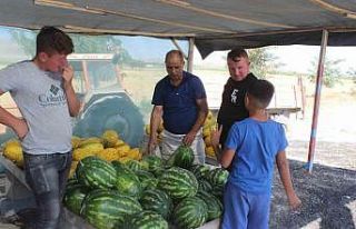 Konya’da yol güzergahında satılan doğal ürünler...