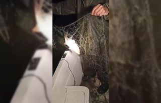 Kovada Gölü’nde bin 200 metre fanyalı ağ ele...