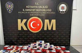 Kütahya’da 8 bin adet makaron ele geçirildi