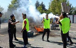 Malatya polisinden gerçeği aratmayan tatbikat