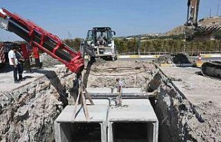 Menfez sistemi ile su tahliyesi Kütahya OSB’de...