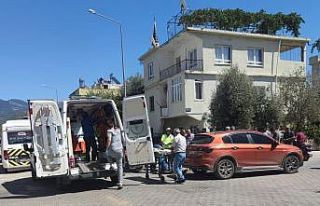 Motosiklet sürücüsü hastanelik oldu