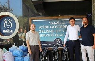 Nazilli’de 30 bin mavi kapak engellilere umut oldu