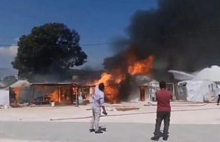 Oba çadırında yangın ve patlama meydana geldi:...