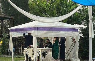 Sağanak altında ‘evet’ dediler