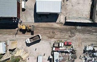 Sanayi bölgesinde sıcak asfalt çalışmalar başladı