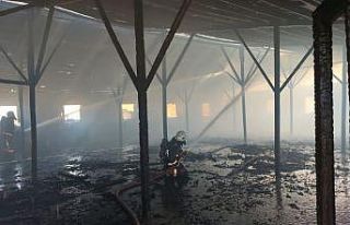 Şantiyede korkutan yangın