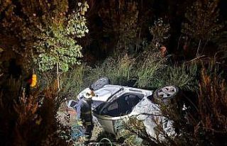 Şarampole uçan otomobildeki 2 kişi hayatını kaybetti