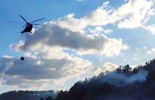 Sarıyer’de korkutan orman yangını: Helikopter...