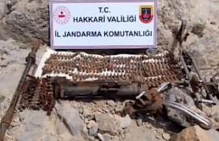 Şemdinli’de PKK’ya ait mağarada çok sayıda...