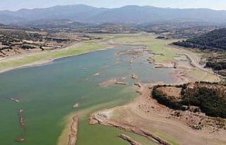 Su seviyesi yüzde 16’lara düşen Bayramiç Barajı...