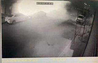 Tekstil dükkanındaki patlama anı kamerada