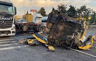 Tırın kupasının koptuğu kazada ağır yaralanan...