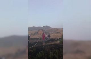 Tripolis’te örtü yangını korkuttu