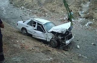 Virajı alamayan otomobil dereye uçtu: 1 yaralı