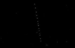 Yozgat semalarında görülen sıralı ışıklar...