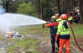 AFAD personeline orman yangını tatbikatı