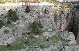 Bisiklet sporcuları Cehennem Deresi Kanyonundan iniş...