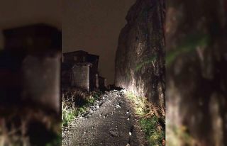 Dağöl’de düşen kayalar korkuya neden oldu