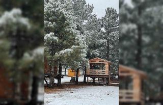 Elazığ’a mevsimin ilk karı düştü