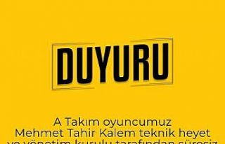Kayserigücü FK’da Mehmet Tahir Kalem kadro dışı...