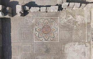 Bin 700 yıllık mozaiklerde üç boyutlu desenler