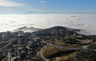 Elazığ sis denizinde kayboldu, ortaya eşsiz görüntüler...